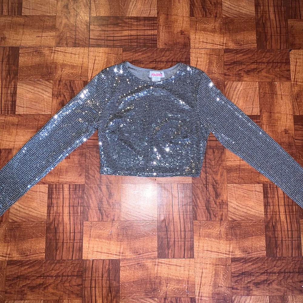 Sequined crop top